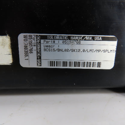 Tolomatic 05150766 BCS15/BNL02 Rodless Linear Screw Actuator 12" Travel 22" OAL