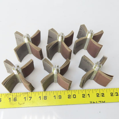 2-1/2" Diameter 4 Bondle 320 Grit Flapwheel Sander 1/2-20 Thread Lot of 6