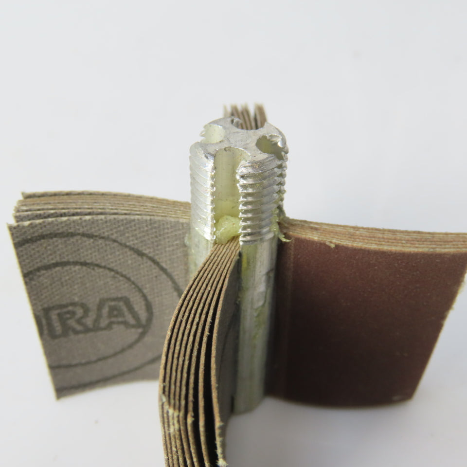 2-1/2" Diameter 4 Bondle 320 Grit Flapwheel Sander 1/2-20 Thread Lot of 6
