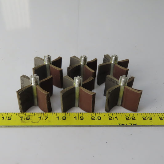 2-1/2" Diameter 4 Bondle 320 Grit Flapwheel Sander 1/2-20 Thread Lot of 6