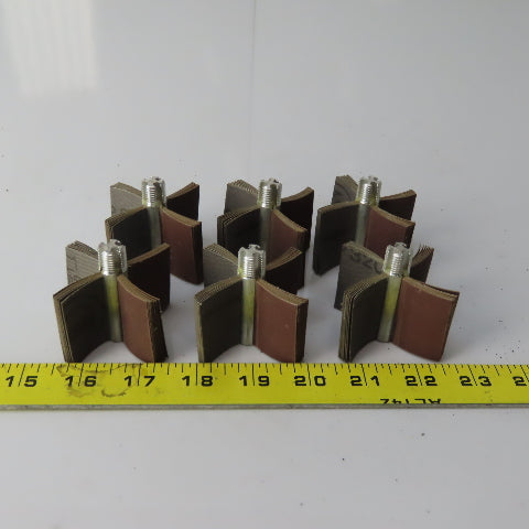 2-1/2" Diameter 4 Bondle 320 Grit Flapwheel Sander 1/2-20 Thread Lot of 6