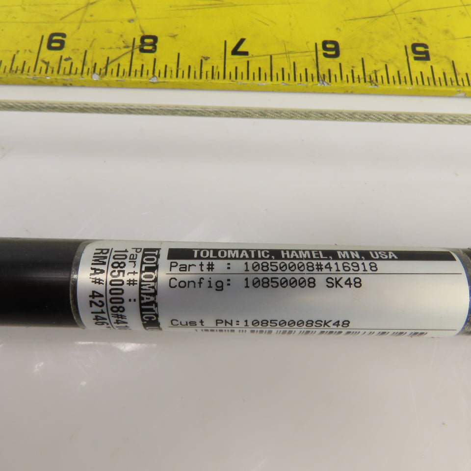 Tol-o-matic 10850008#416918 Double Acting Cable Cylinder 1/2" Bore 48" Stroke