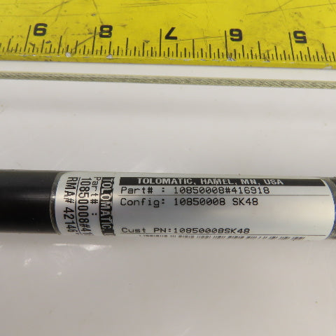 Tol-o-matic 10850008#416918 Double Acting Cable Cylinder 1/2" Bore 48" Stroke