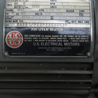 US Electrical 2HP Double Squirrel Cage Fan 230/460V 835RPM 15-1/2" Dia