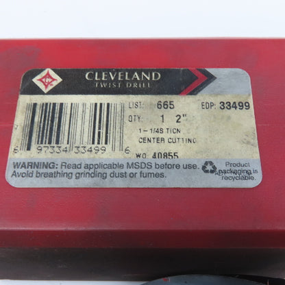 Cleveland 2" Diam. 2 Flute Spiral Center Cutting End Mill 1-1/4" Shank 2" LOC