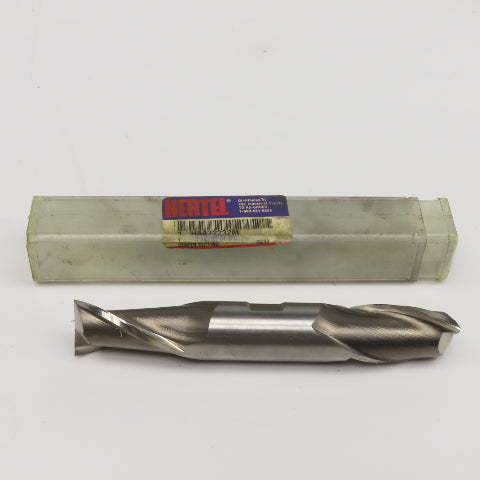 Hertel 1" Diam 2 Flute Spiral Double Ended End Mill 5.567 Lead 1-3/4" LOC