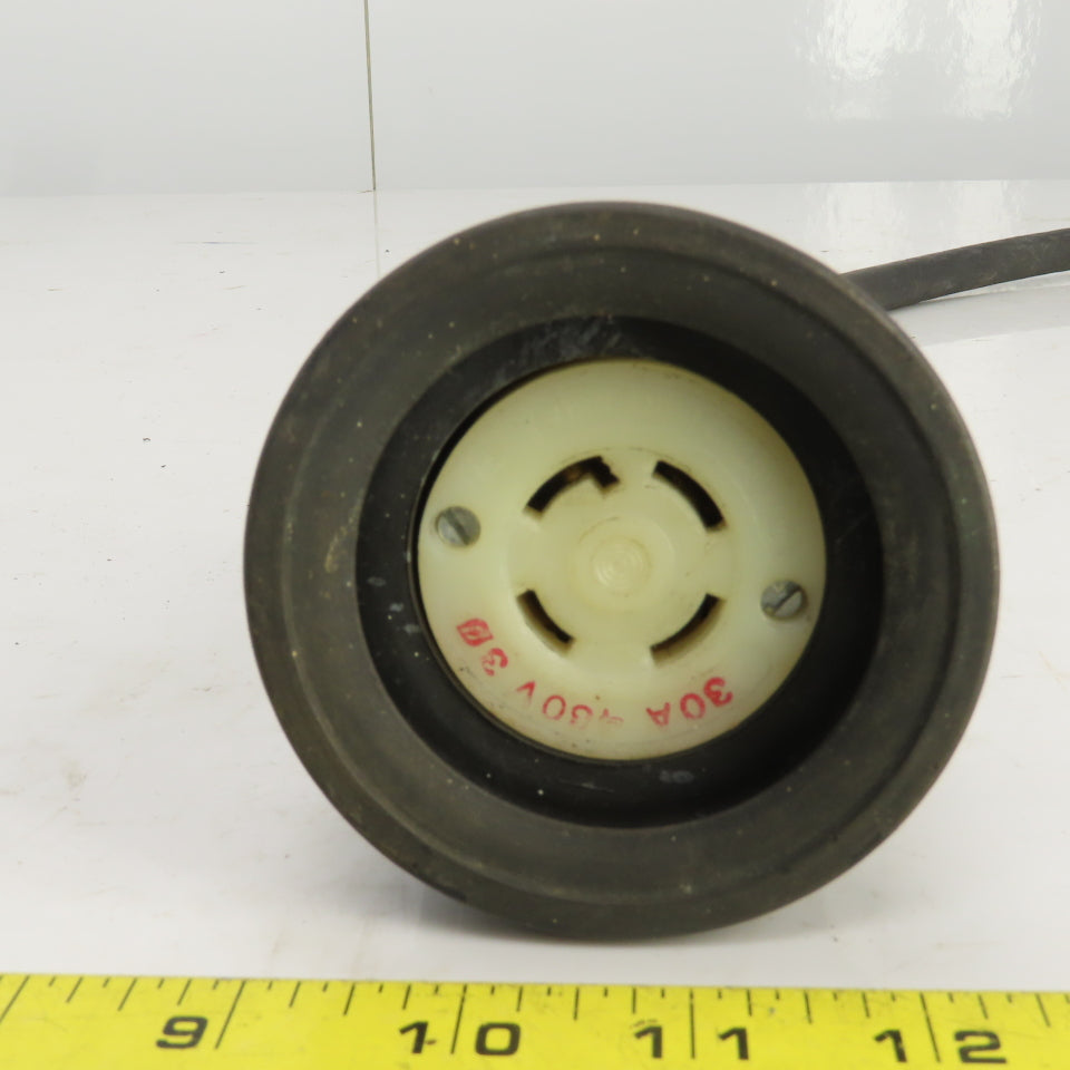 Hubbell 30A 480V 4 Blade Grounded Prewired Machine Cord Female Pigtail