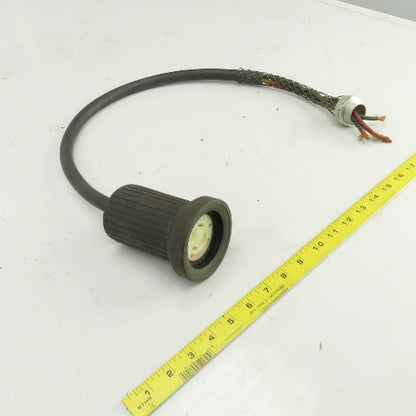 Hubbell 30A 480V 4 Blade Grounded Prewired Machine Cord Female Pigtail