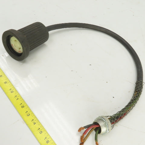 Hubbell 30A 480V 4 Blade Grounded Prewired Machine Cord Female Pigtail