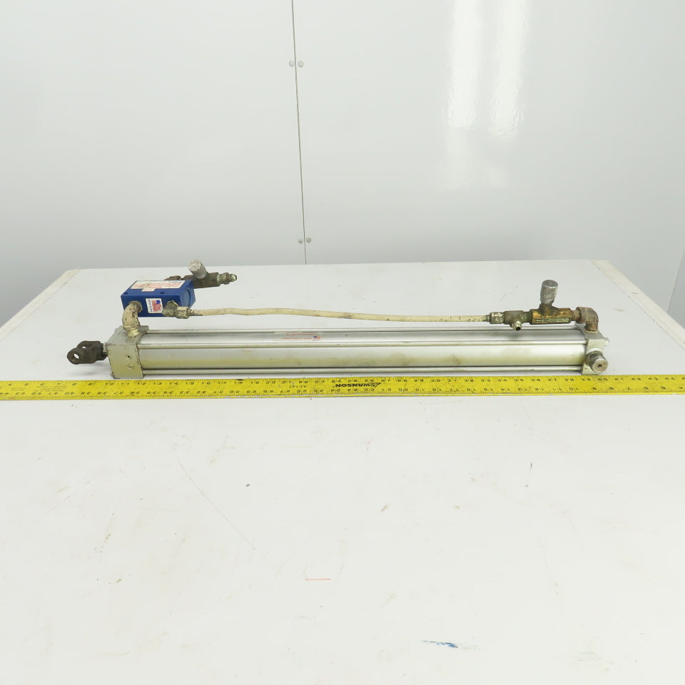 Milwaukee Model A-72 Hydraulic Cylinder 2" Bore 26" Stroke 5/8" Rod 250 PSI