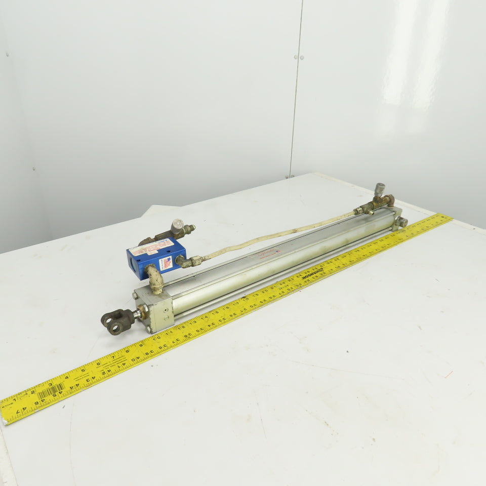 Milwaukee Model A-72 Hydraulic Cylinder 2" Bore 26" Stroke 5/8" Rod 250 PSI