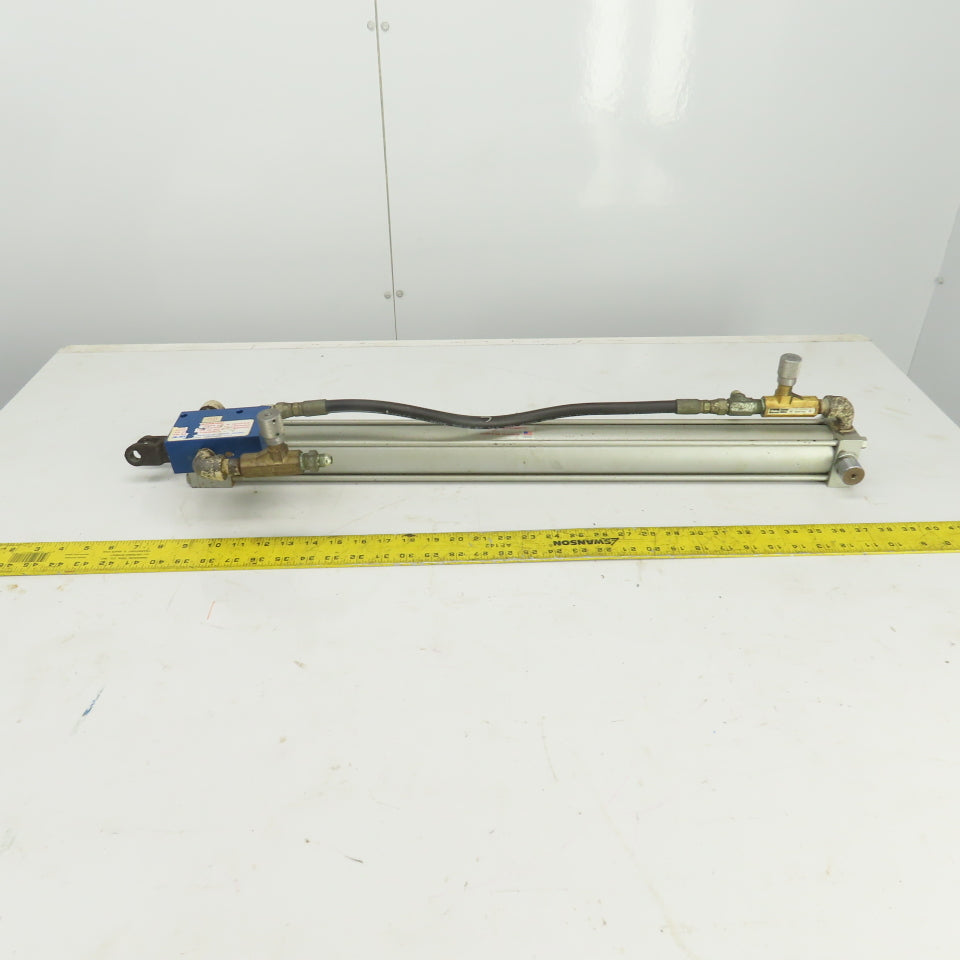 Milwaukee Model A-72 Hydraulic Cylinder 2" Bore 26" Stroke 5/8" Rod 250 PSI