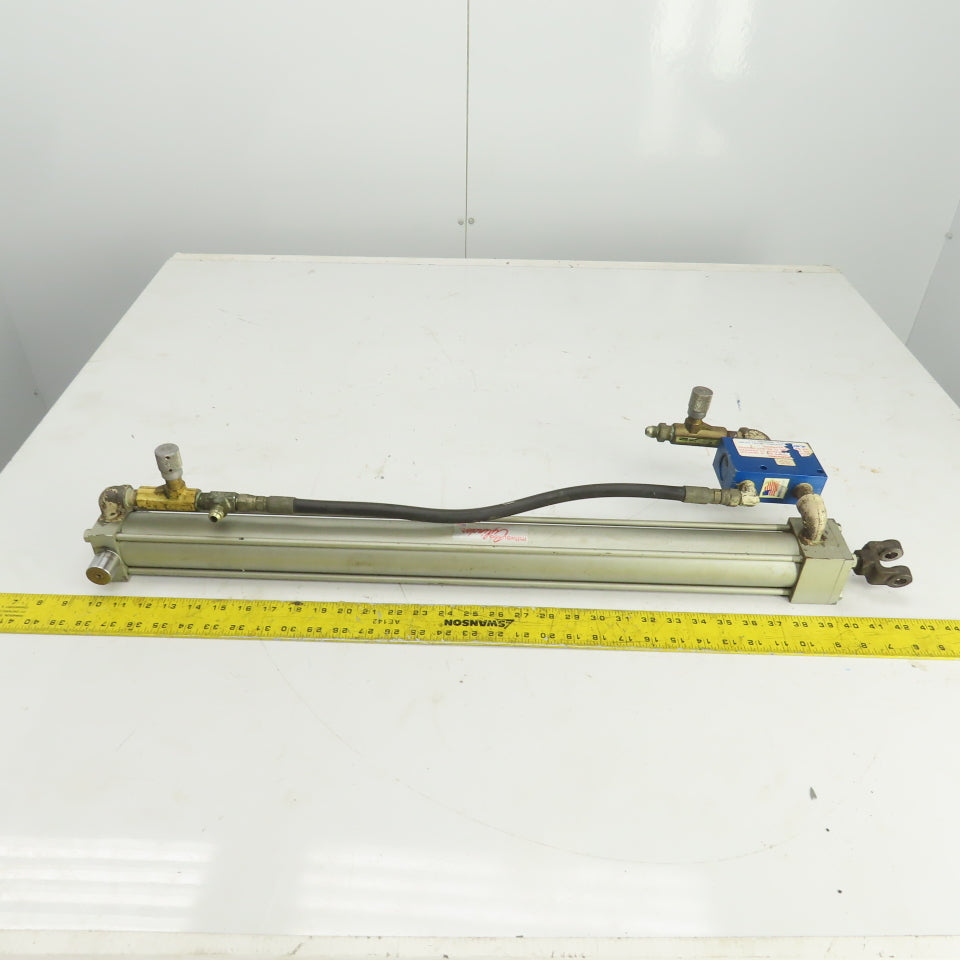 Milwaukee Model A-72 Hydraulic Cylinder 2" Bore 26" Stroke 5/8" Rod 250 PSI