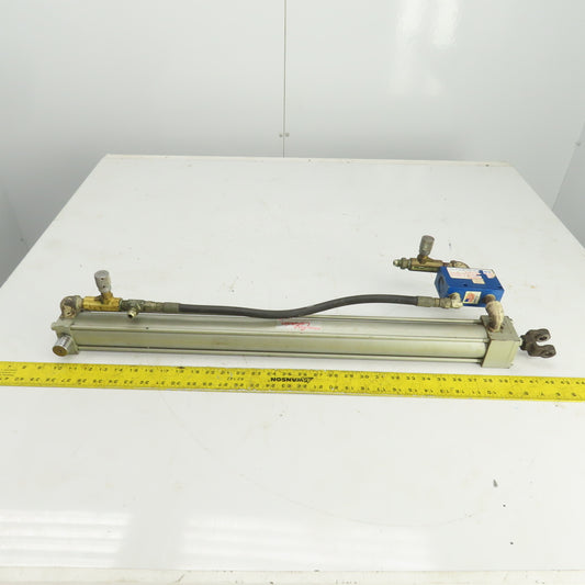 Milwaukee Model A-72 Hydraulic Cylinder 2" Bore 26" Stroke 5/8" Rod 250 PSI