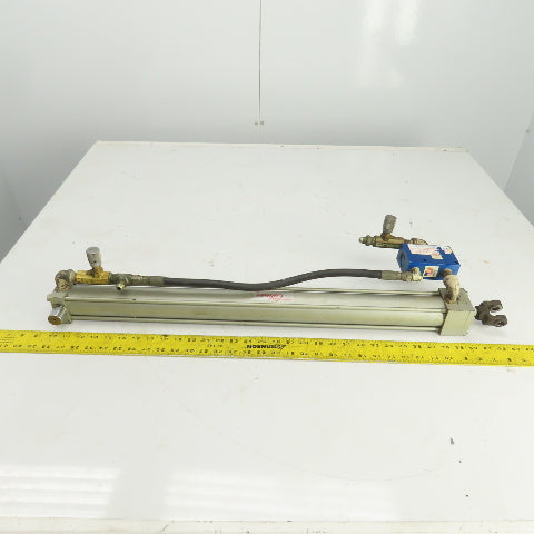 Milwaukee Model A-72 Hydraulic Cylinder 2" Bore 26" Stroke 5/8" Rod 250 PSI