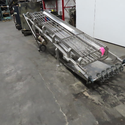 IMI 20" x 130" Stainless Steel Granular Discharge Conveyor 10FPM 3Ph