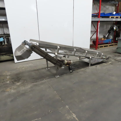 IMI 20" x 130" Stainless Steel Granular Discharge Conveyor 10FPM 3Ph