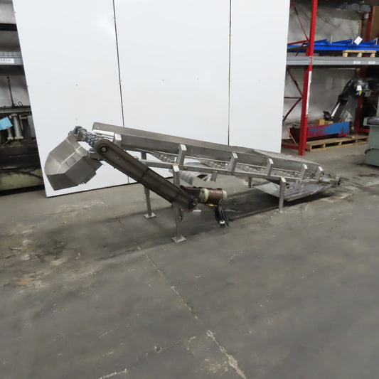 IMI 20" x 130" Stainless Steel Granular Discharge Conveyor 10FPM 3Ph