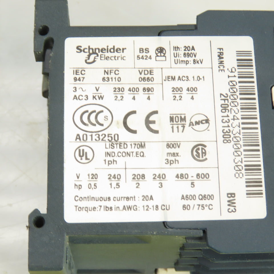 Schneider LP4K09 Contactor 600V 20A Lot Of 2