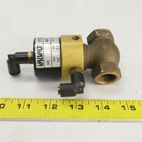 Valaut 01DE4150 ART.B Pneumatic Controlled Brass Valve 1/2"NPT