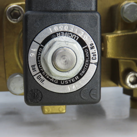 Lucifer 8 Way Solenoid Controlled Distributor Brass Valve Manifold 24VDC Coil