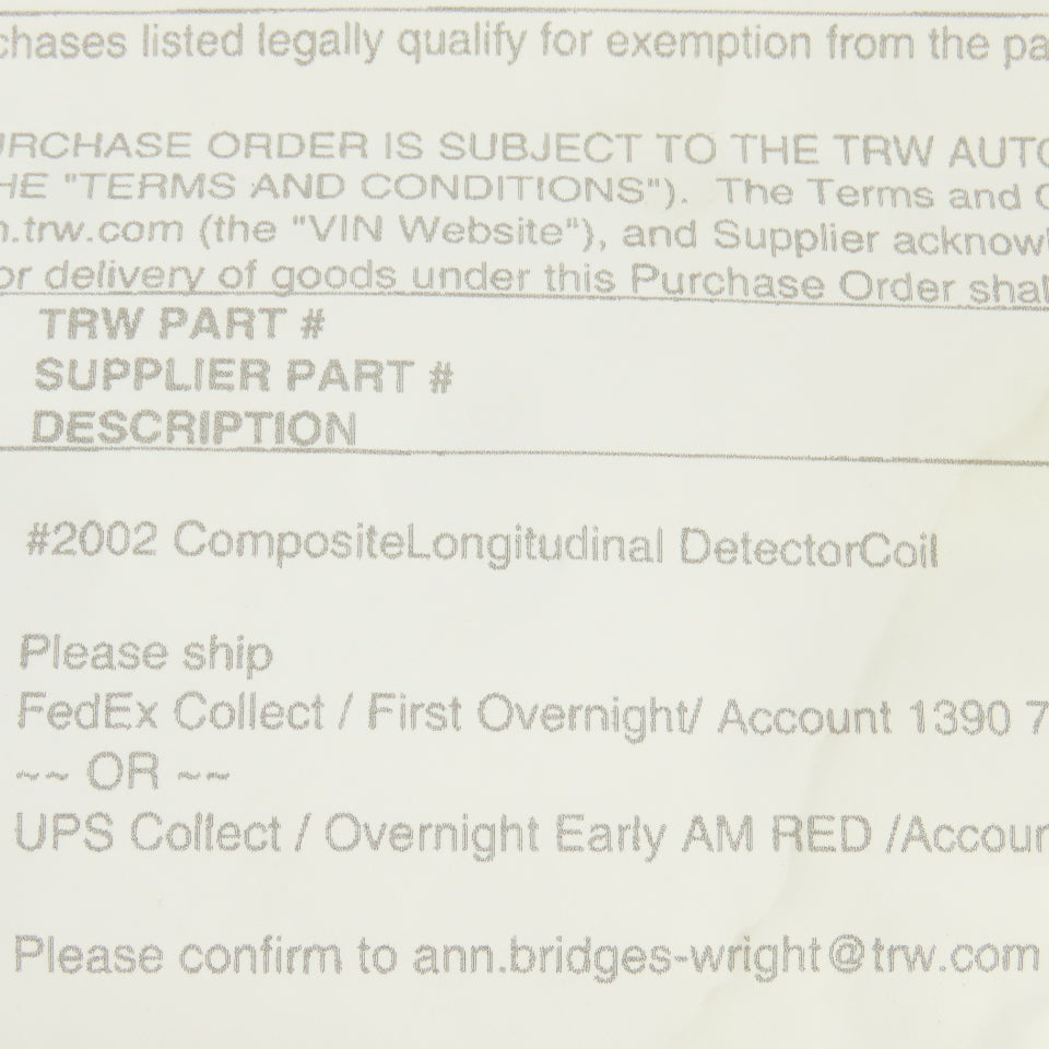 Equipcon Group #2002 Composite Longitudinal Detector Coil 13-1/4" L x 7-1/2" W