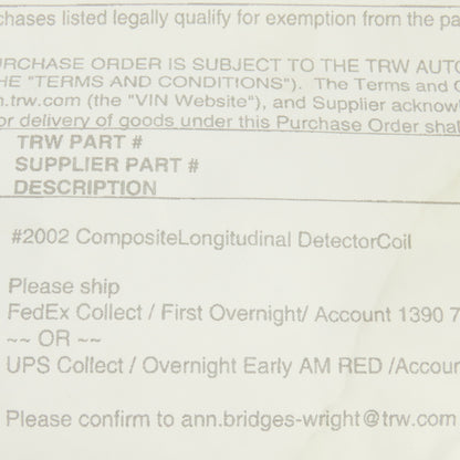 Equipcon Group #2002 Composite Longitudinal Detector Coil 13-1/4" L x 7-1/2" W