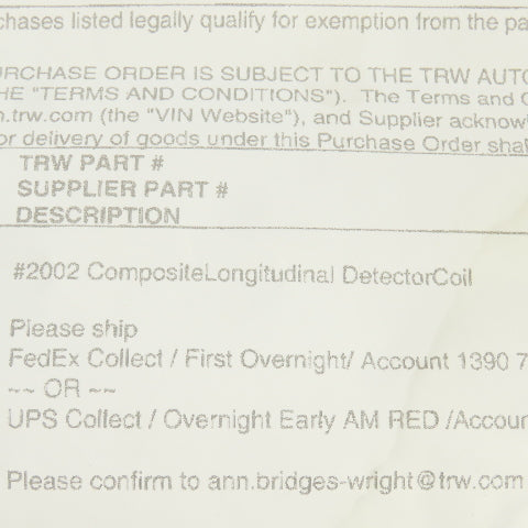 Equipcon Group #2002 Composite Longitudinal Detector Coil 13-1/4" L x 7-1/2" W
