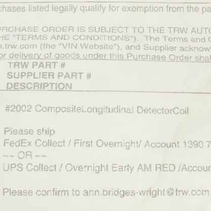 Equipcon Group #2002 Composite Longitudinal Detector Coil 13-1/4" L x 7-1/2" W