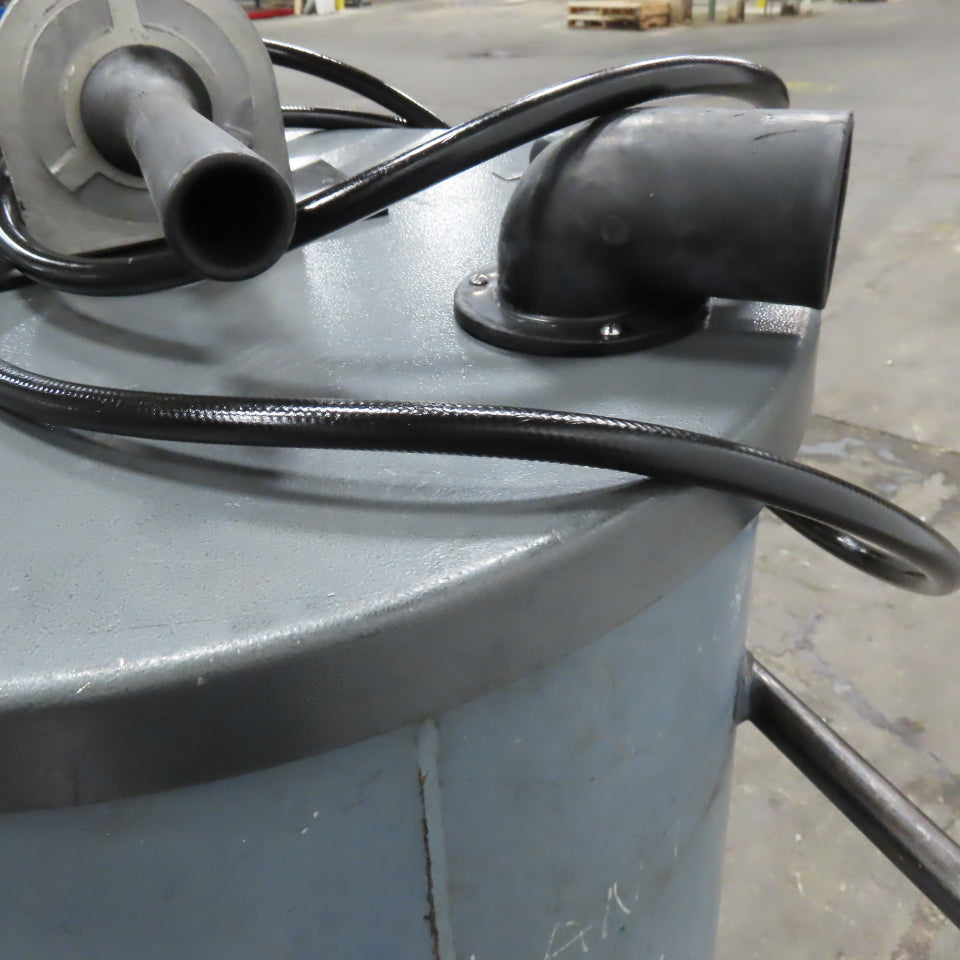Cecor TX-55PL Mobile 55 Gallon Drum W/ Pneumatic Coolant Sump Vacuum Assembly