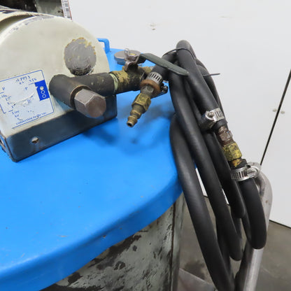 Cecor TX-55PL Mobile 55 Gallon Drum W/ Pneumatic Coolant Sump Vacuum Assembly