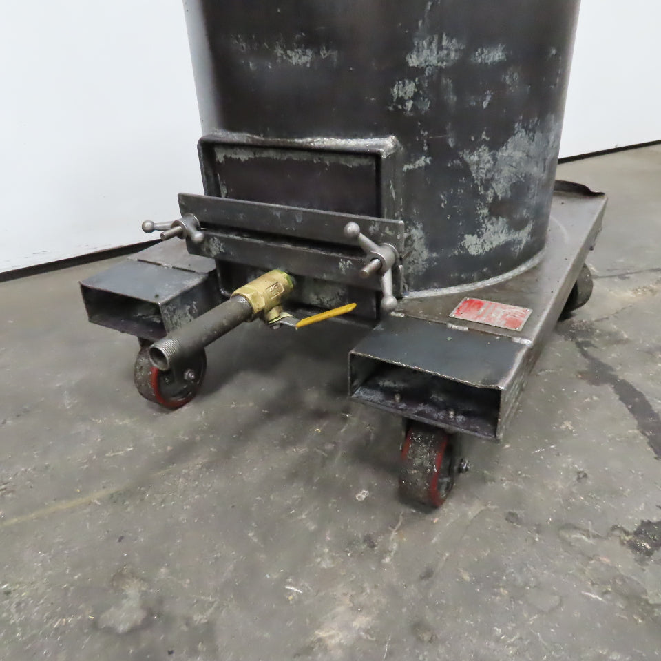 Cecor TX-55PL Mobile 55 Gallon Drum W/ Pneumatic Coolant Sump Vacuum Assembly