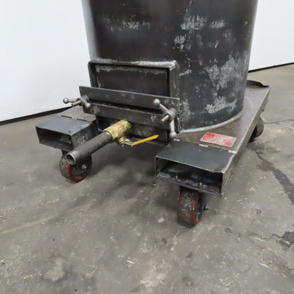 Cecor TX-55PL Mobile 55 Gallon Drum W/ Pneumatic Coolant Sump Vacuum Assembly