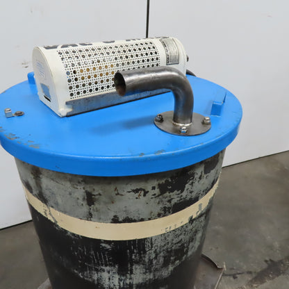 Cecor TX-55PL Mobile 55 Gallon Drum W/ Pneumatic Coolant Sump Vacuum Assembly
