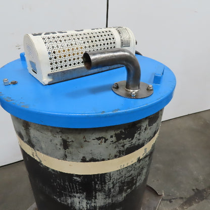 Cecor TX-55PL Mobile 55 Gallon Drum W/ Pneumatic Coolant Sump Vacuum Assembly
