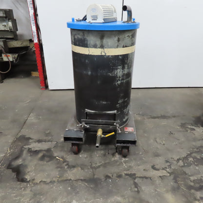 Cecor TX-55PL Mobile 55 Gallon Drum W/ Pneumatic Coolant Sump Vacuum Assembly
