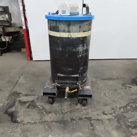 Cecor TX-55PL Mobile 55 Gallon Drum W/ Pneumatic Coolant Sump Vacuum Assembly
