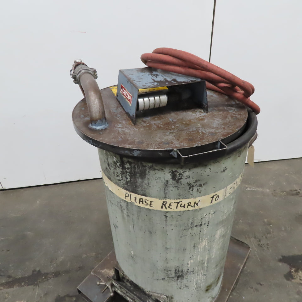 Cecor TX-55PL Mobile 55 Gallon Drum Coolant Transfer Storage W/ Shut Off Float