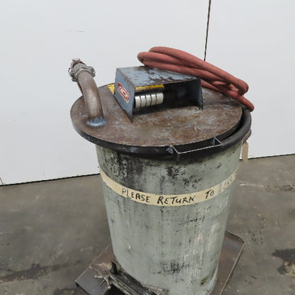 Cecor TX-55PL Mobile 55 Gallon Drum Coolant Transfer Storage W/ Shut Off Float
