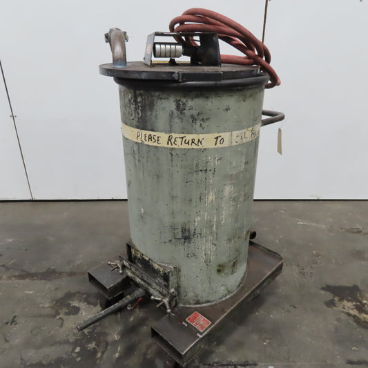 Cecor TX-55PL Mobile 55 Gallon Drum Coolant Transfer Storage W/ Shut Off Float