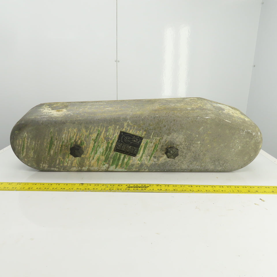 Curved Cone Pulley Belt Guard  24" Center To Center 7" Diam 35" OAL