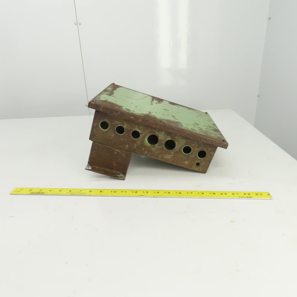 12-1/2" L x 9-3/4" W x 4" D Machine Mounted Electrical Enclosure W/Backplate
