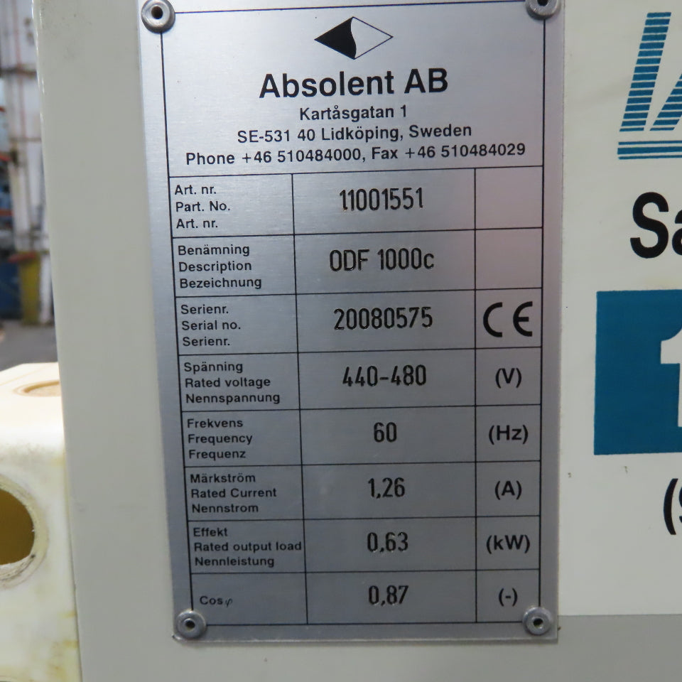 Absolent AB ODF 1000c Oil Mist Filter 208-480V 3Ph