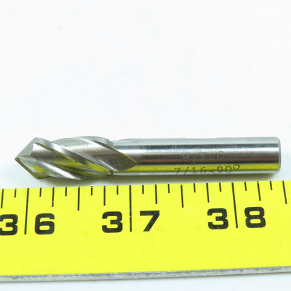 Harvey Tool 14328 7/16" Cobalt Drill/End Mill 4 Flute 90° Drill Point 2-5/8" OAL