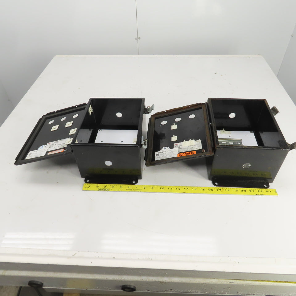 Hoffman A10086CH/SPL 10" H x 8" W x 6" D Electrical Enclosure W/Backplate Lot/2