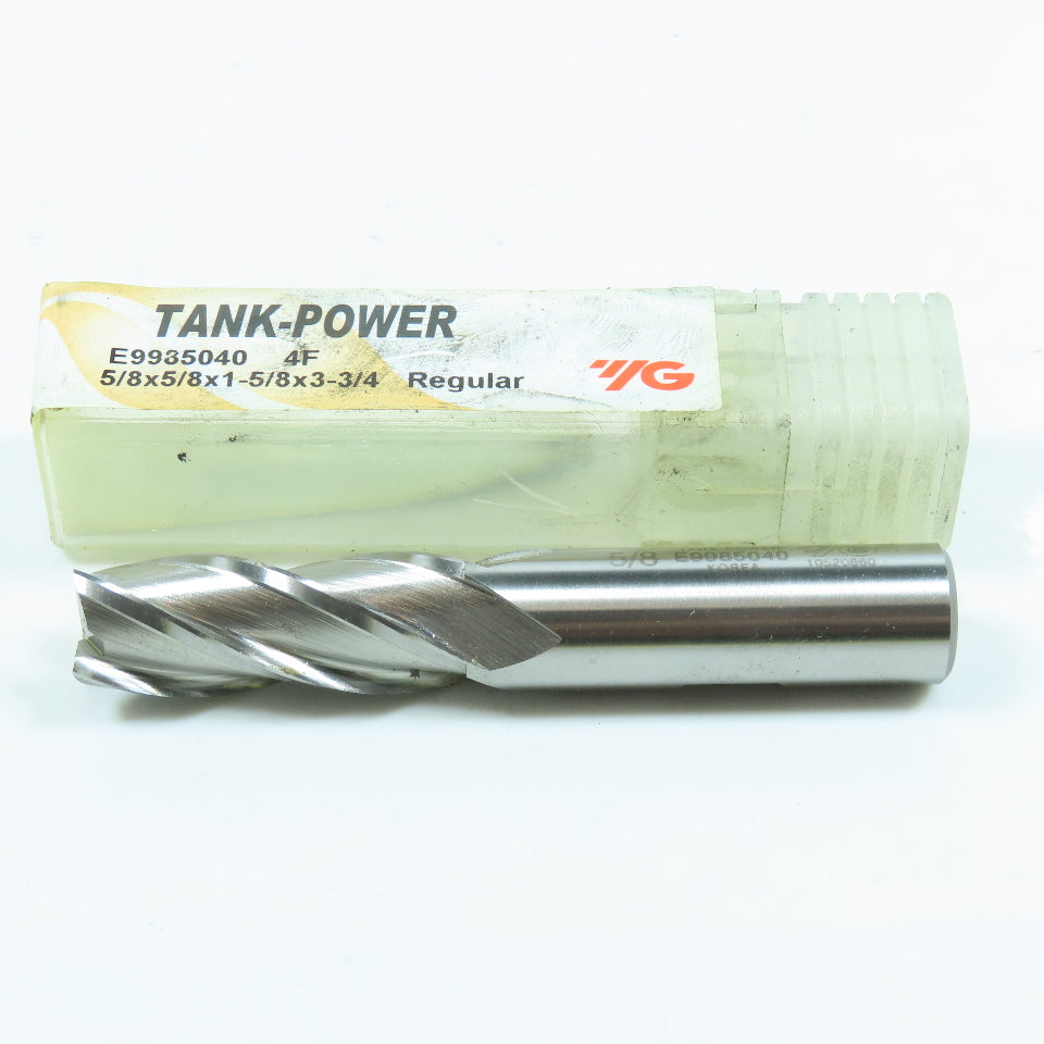 YG-1 E9985040 5/8" 4 Flute Spiral Square End Mill HSS 5/8" Weldon 2" LOC