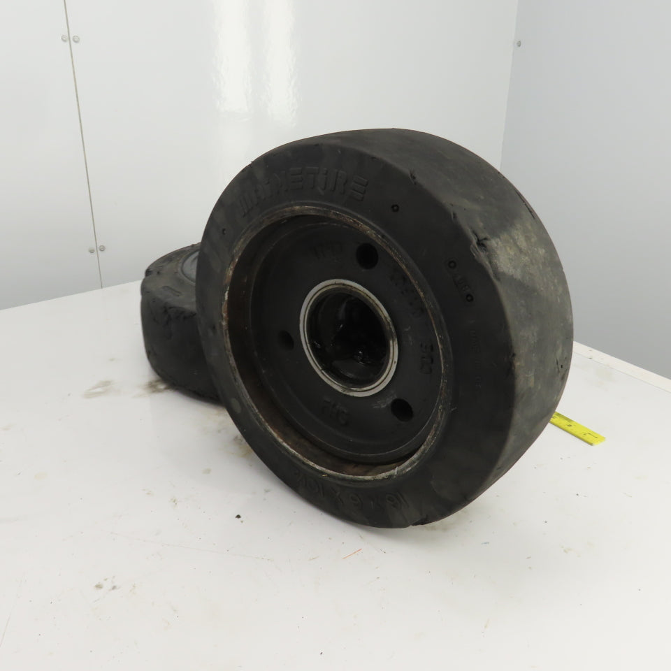 Caterpillar Model 2EC30 6 x 6 x 10-1/2 Solid Press On Tire & Wheel Lot Of 2