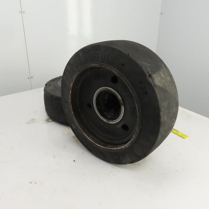 Caterpillar Model 2EC30 6 x 6 x 10-1/2 Solid Press On Tire & Wheel Lot Of 2