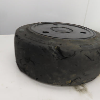 Caterpillar Model 2EC30 6 x 6 x 10-1/2 Solid Press On Tire & Wheel Lot Of 2