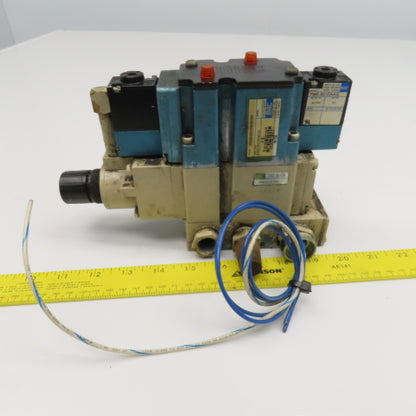 MAC 6343D-311-PM-501DA PR63C-21FA Pneumatic Valve 3 Way Float Center 24VDC